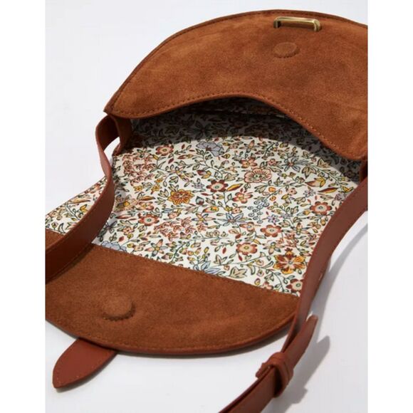 Brown American Eagle Leather Western Saddle Crossbody Handbag (NWT) - Picture 2 of 4